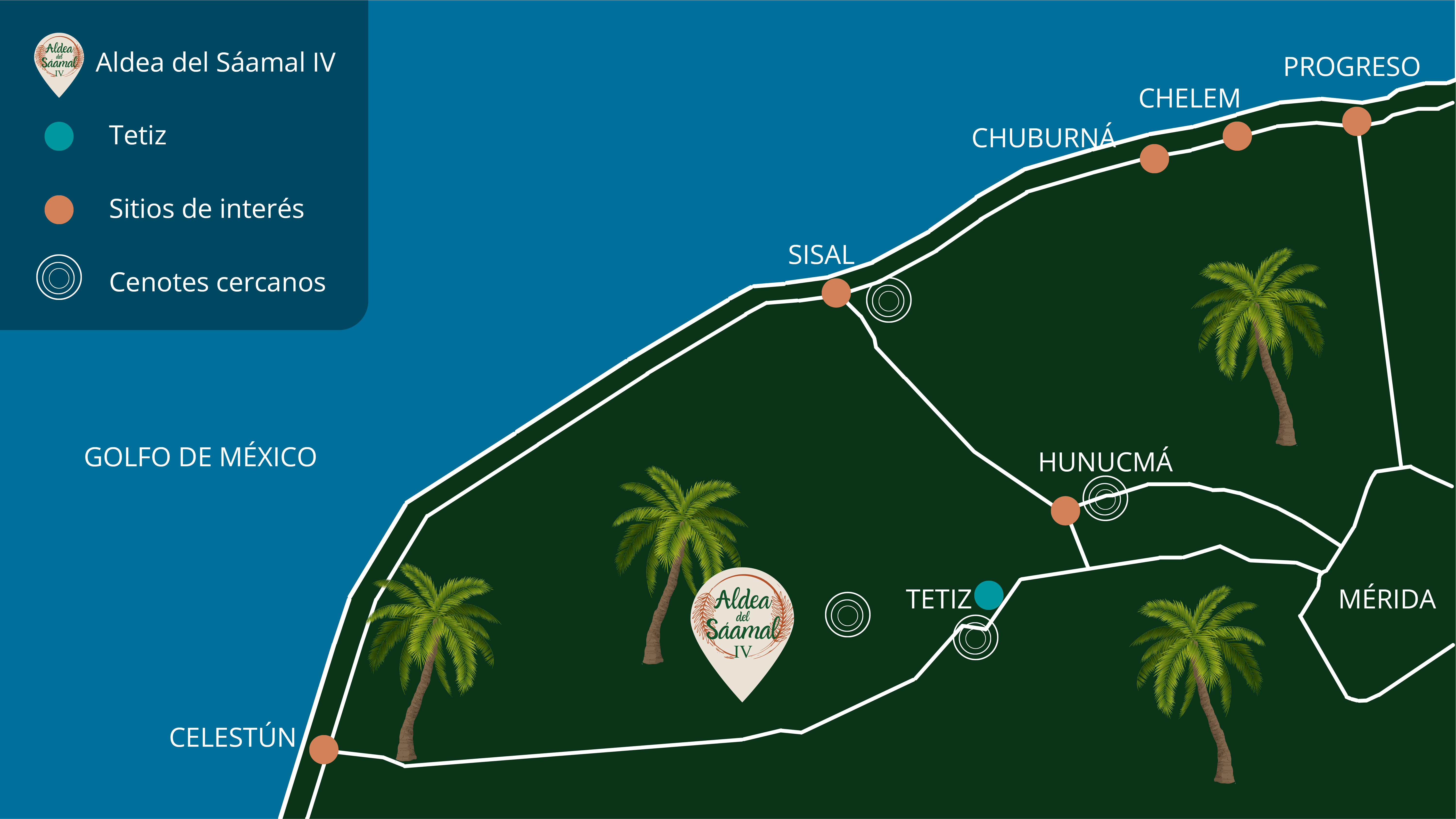 Croquis del desarrollo Aldea del Saámal IV